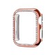 Apple Watch Uyumlu Şık Taşlı Parlak Kasa Koruyucu Rose Gold