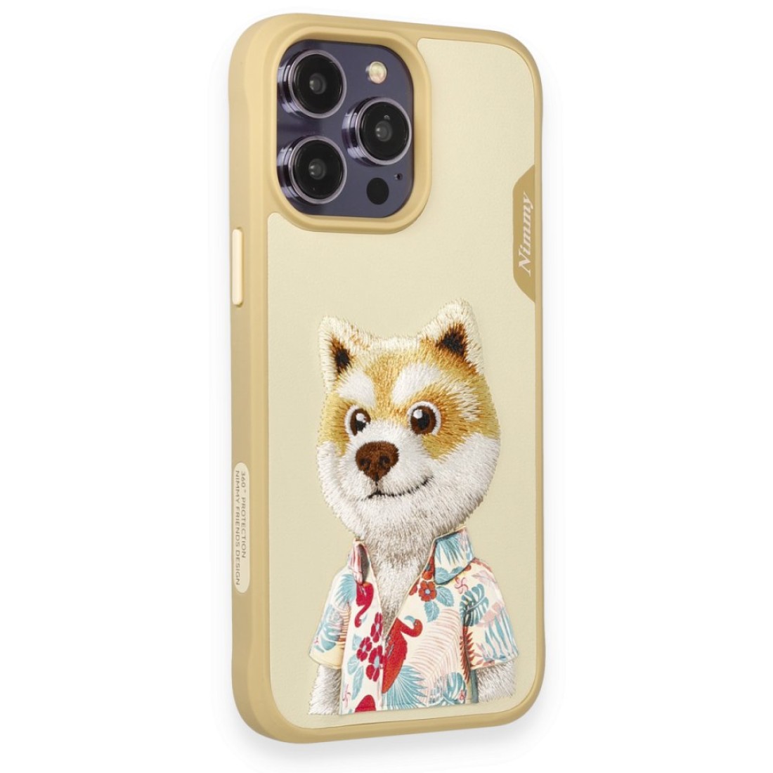 iPhone 14 Pro Max Nakış Desenli Gold iPhone 14 Pro Max Nakış Desenli Gold