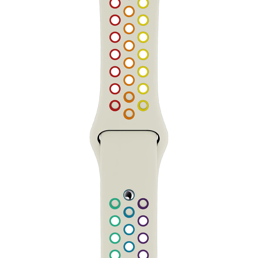 Apple Watch High Loop Beyaz Siyah Gökkuşağı Apple Watch High Loop Beyaz Siyah Gökkuşağı